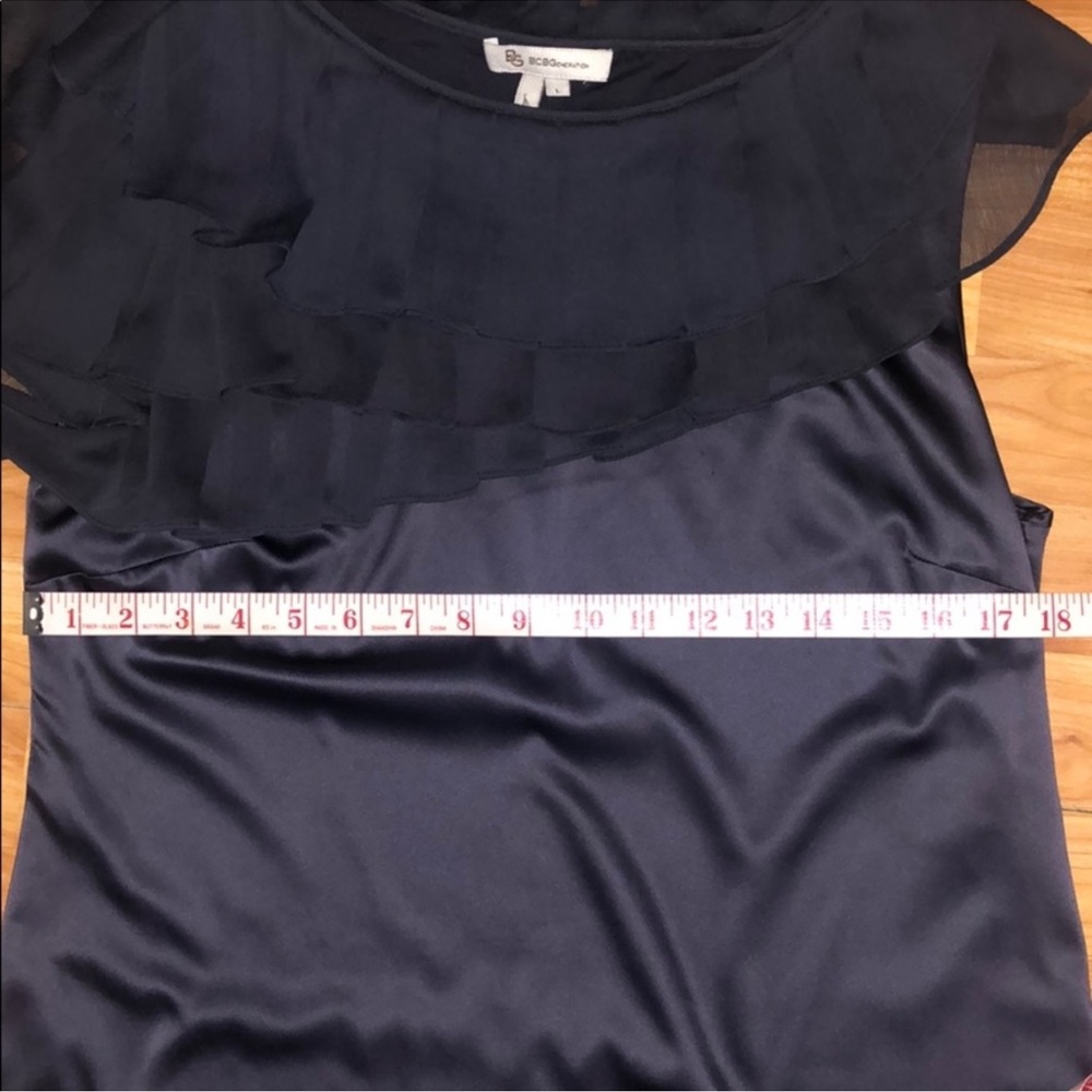 Bcbgeneration Satin Ruffled Blouse - image 4